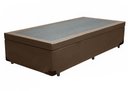 Ver imagem 2 de Base Box Baú Solteiro a Colchões Sintético Marrom 49x88x188