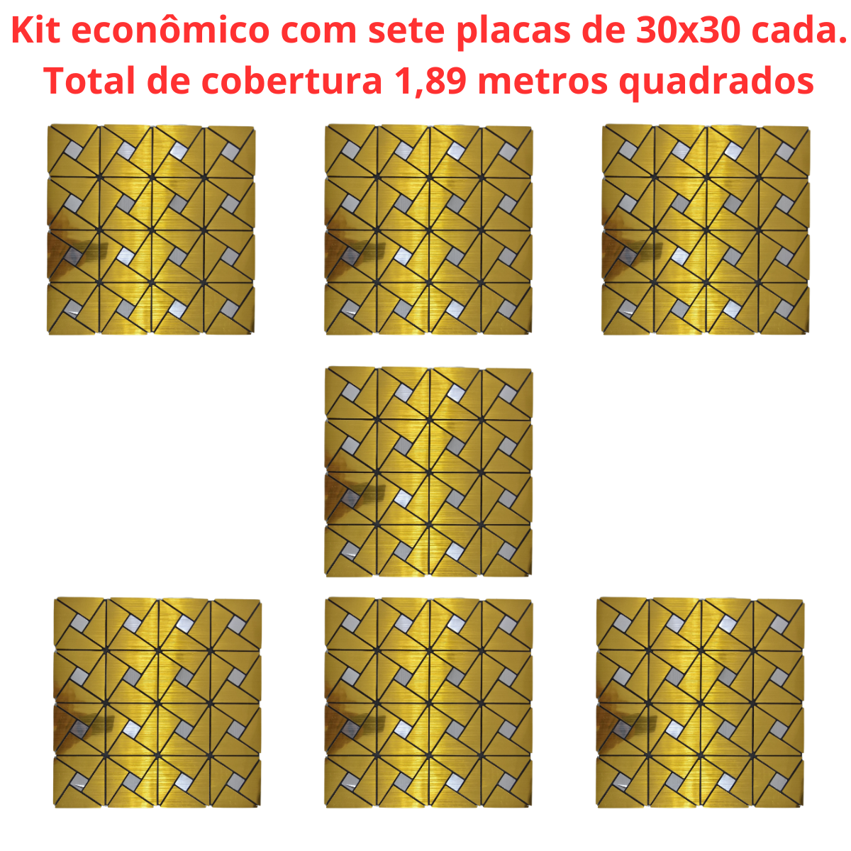 Pastilhas Adesivas Imita Inox Barato Kit Econômico C/ 7 Unid - 3