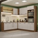 Ver imagem 2 de Armário de Cozinha Completa de Canto 459cm Rustic/crema Agata Madesa 01