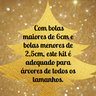 Kit 44 Peças Enfeite Natalino Estrela Bolinhas Festão Cordão Cor:dourado - 7