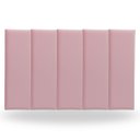 Ver imagem 1 de Kit 5 Placas Cabeceira Modular Estofada 45x20 Solteiro Cores:rosa Bebê