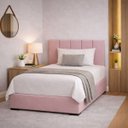 Ver imagem 2 de Kit 5 Placas Cabeceira Modular Estofada 45x20 Solteiro Cores:rosa Bebê