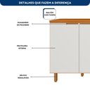Ver mais imagens de Conjunto Paneleiro, Aéreo e Balcão 80cm c/Tampo Bari - Freijo UV/Off Acetinado