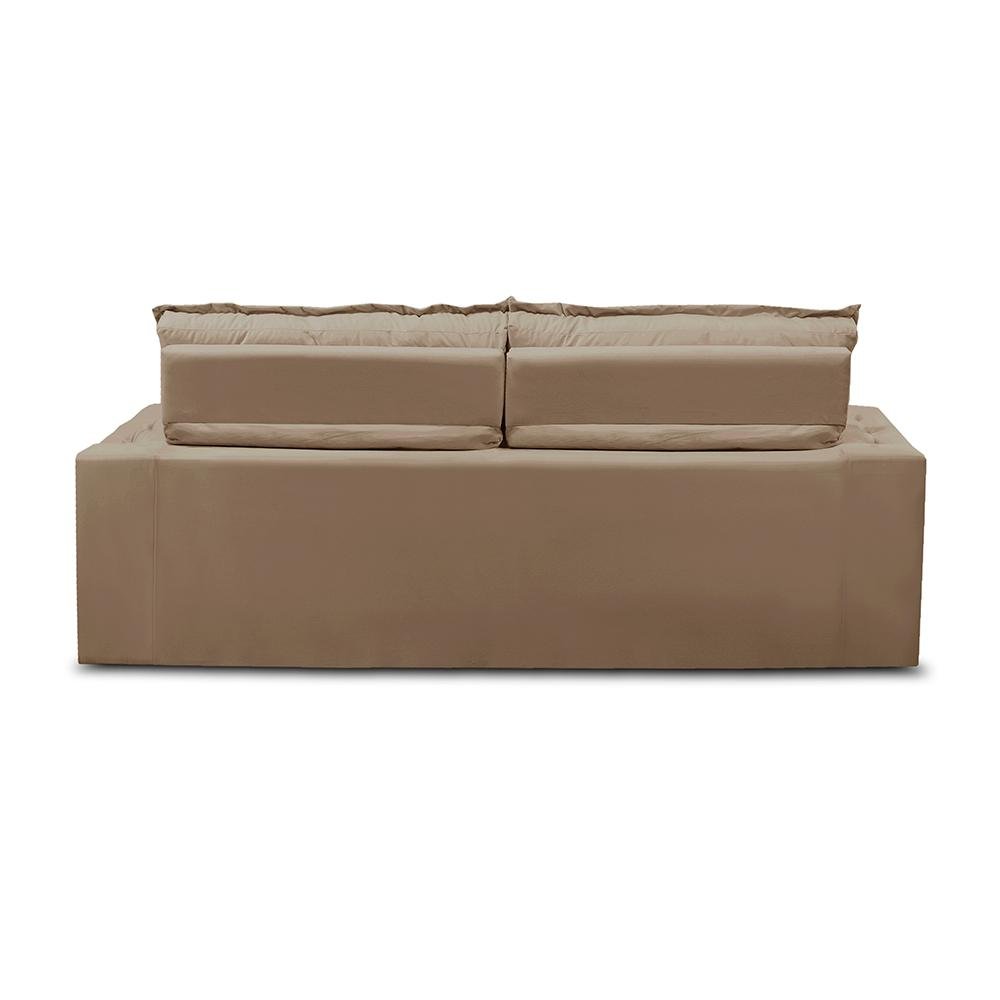 Sofá Retrátil e Reclinável 3 lugares com Molas 2,00m Livia Suede Cappuccino Adonai Estofados - 9