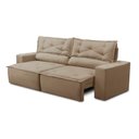 Ver imagem 7 de Sofá Retrátil e Reclinável 3 Lugares com Molas 2,00m Livia Suede Cappuccino Adonai Estofados