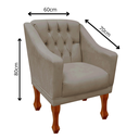 Ver imagem 6 de Kit Namoradeira + 2 Poltrona Decorativa Grécia - Dritex:suede Cappuccino