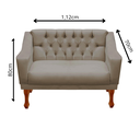 Ver imagem 7 de Kit Namoradeira + 2 Poltrona Decorativa Grécia - Dritex:suede Cappuccino