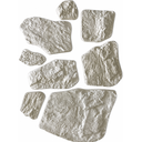 Ver imagem 1 de Formas para Revestimento Pedra Moledo Serrada em ABS para Parede e Fachada - Kit 8 Formas