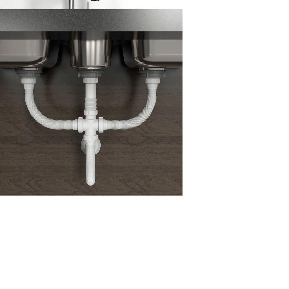Sifão Triplo Sanfonado/extensivo Universal Abs Branco - 3