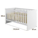 Ver imagem 3 de Berço Nacional Life 2186 Branco Acetinado - Tigus Baby