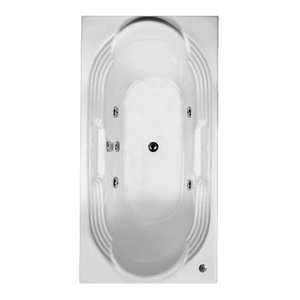 Banheira Retangular Hierro Sigma com Hidro em Acrílico - 220v
