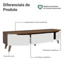 Ver imagem 4 de Rack para Tv até 80 Polegadas 180 Cm 2 Portas 1 Gaveta Rustic/branco Nilo Madesa