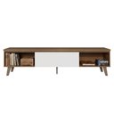 Ver mais imagens de Rack para Tv até 80 Polegadas 180 Cm 2 Portas 1 Gaveta Rustic/branco Nilo Madesa
