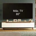Ver imagem 5 de Rack para Tv até 80 Polegadas 180 Cm 2 Portas 1 Gaveta Rustic/branco Nilo Madesa