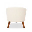 Ver imagem 7 de Poltrona Sala Decorativa Kit 2 Stella Pé Madeira Trapézio Castanho Cotelê Ext/veludo Bege D03 - D’Rossio