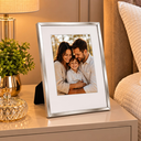 Ver imagem 2 de Porta Retrato Moldura Metal Cromado Slim