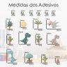 Adesivo de Parede Infantil Dinossauros Tiranossauro Dragão - 3