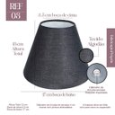 Ver imagem 2 de Cúpula de Abajur 13x9x17cm Tecido Algodão Soquete Importado Ref 03