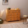 Cômoda Madeira Maciça 8 Gavetas Mel Idimex - 7