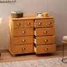 Cômoda Madeira Maciça 8 Gavetas Mel Idimex - 8