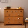 Cômoda Madeira Maciça 8 Gavetas Mel Idimex - 4