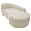 Ver imagem 5 de Kit Sofá Curvo França 140cm Ld. e 2 Poltronas Luiza Max Conforto, Bouclé Bege