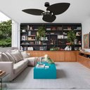 Ver imagem 3 de Ventilador de Teto Com Controle Remoto Natuvent Dahlia No Light 3 Pás Madeira Preto 127v