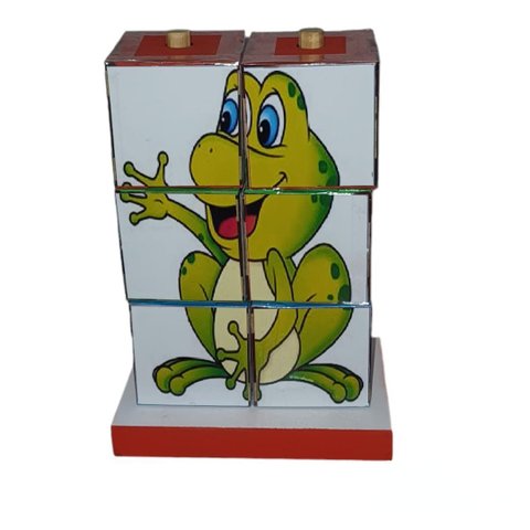 Cubos da Imaginação Vertical Educativos Pedagógicos Brinquedos em Madeira Jogos Divertidos Sociali