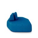 Ver imagem 4 de Sofá Ilha Dakota Chaise 168cm Modulado Encosto Almofada Solta Veludo Azul G33 - Gran Belo
