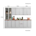 Ver imagem 4 de Cozinha Olivia 5 Peças Balcão com Tampo e Paneleiro com Vidro