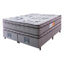 Ver imagem 5 de Cama Box Queen Colchão Ortofirm + Box 158x198x71 Double Face Espuma D45 Cinza
