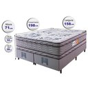 Ver imagem 2 de Cama Box Queen Colchão Ortofirm + Box 158x198x71 Double Face Espuma D45 Cinza