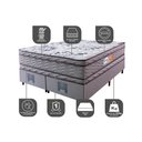 Ver imagem 3 de Cama Box Queen Colchão Ortofirm + Box 158x198x71 Double Face Espuma D45 Cinza