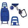 Carrinho de Compras Feira Reforçado Grande Dobrável Multi Azul - 3