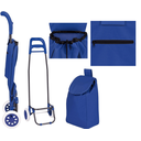 Ver imagem 4 de Carrinho de Compras Feira Reforçado Grande Dobrável Multi Azul