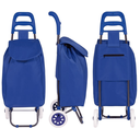 Ver imagem 2 de Carrinho de Compras Feira Reforçado Grande Dobrável Multi Azul