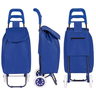 Carrinho de Compras Feira Reforçado Grande Dobrável Multi Azul - 2