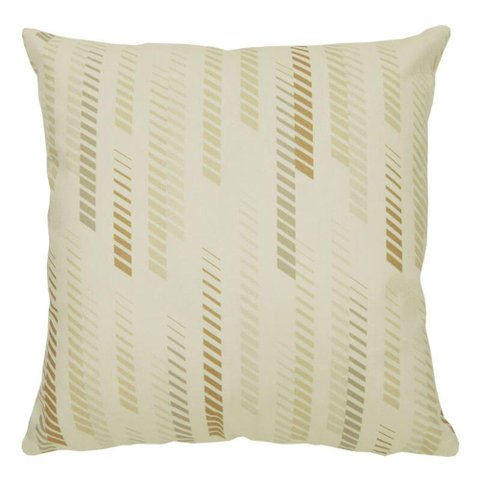 Capa de Almofada Olimpya Listrada Crua 60x60cm