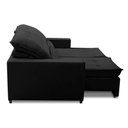 Ver imagem 5 de Sofa Retratil Reclinavel 2 Lugares 1,90m Atlantis Veludo Preto Lansofbr
