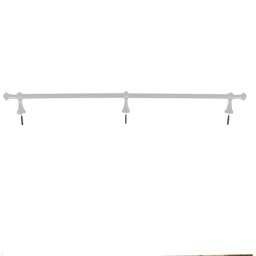 Varão de Cortina Fino 19mm Para Cortina Janela de 2,00m Branco - 1