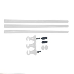 Varão de Cortina Fino 19mm Para Cortina Janela de 2,00m Branco - 3