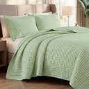 Ver imagem 1 de Cobre Leito Colcha Encanto King 3 Peças - Verde - 100% Poliéster