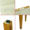 Kit 4 Cadeira de Jantar Emily Estofada Linho Bege Pé de Madeira Castanho - Arkell - 8