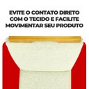 Ver imagem 5 de Kit 4 Cadeira de Jantar Emily Estofada Linho Bege Pé de Madeira Castanho - Arkell