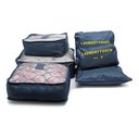 Ver imagem 2 de Organizador de Mala Viagem Roupa Kit 6 Peças Necessaire Pgb Organizador de Mala 6 Peças Ciano Escuro