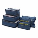 Ver imagem 1 de Organizador de Mala Viagem Roupa Kit 6 Peças Necessaire Pgb Organizador de Mala 6 Peças Ciano Escuro