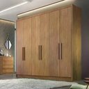 Ver imagem 5 de Guarda Roupa Rizon 6 Portas 8 Gavetas Cor:cumaru