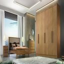 Ver imagem 3 de Guarda Roupa Rizon 6 Portas 8 Gavetas Cor:cumaru