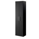 Ver imagem 2 de Armário Multiuso Assis 2 Portas Multiuso 4 Prateleiras Preto - Pnr Móveis