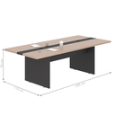Ver imagem 3 de Mesa Reunião Escritório 6 Lugares Linha Alta 2,40m Nogueira